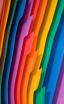 rainbow file folder