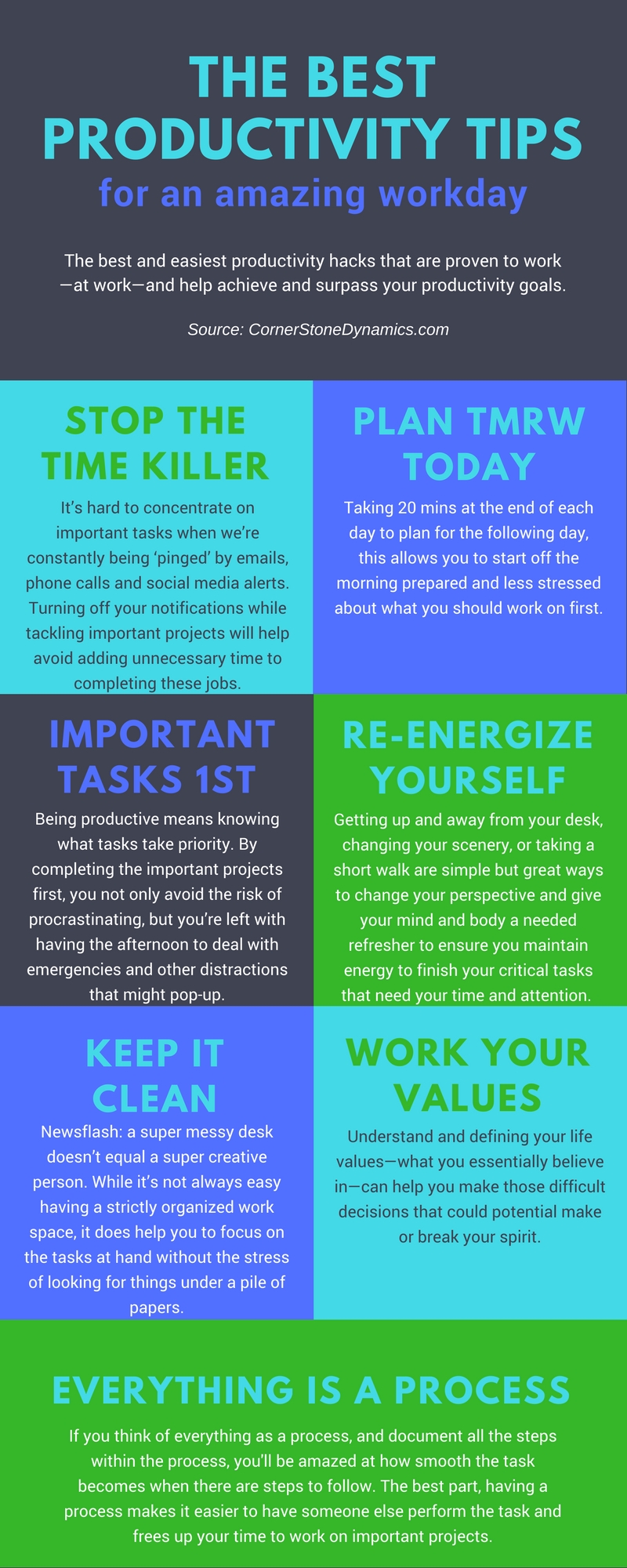 the best productivity tips infographic